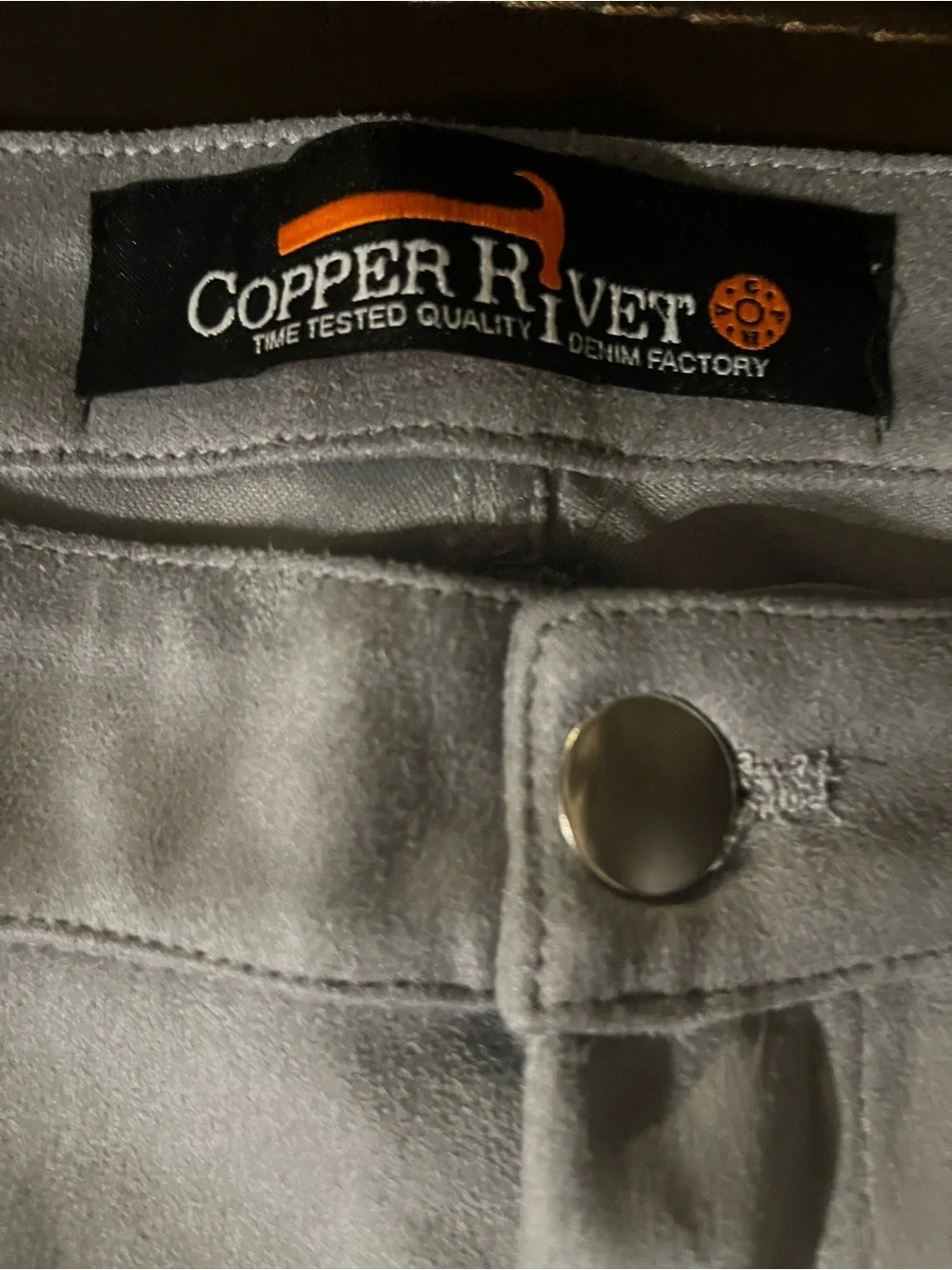 NWT Copper Rivet Men’s 34x32 Gray Suede Feel Cargo Pants Rhinestone Western